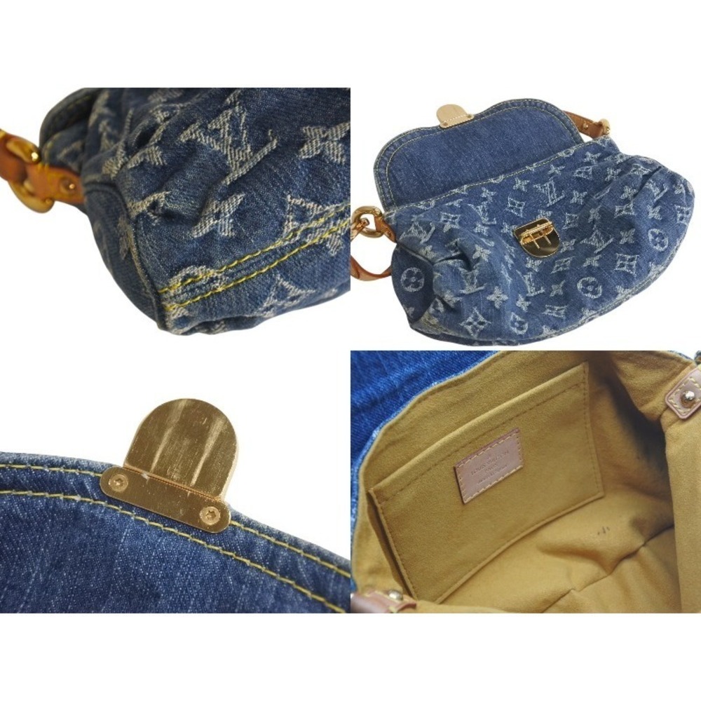 LOUIS VUITTON Pleaty handbag Monogram denim leather blue - Picture 7 of 8